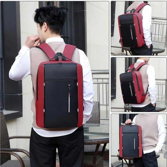 Laptop Backpack with USB Charging Port Travel and Daily Business School Backpack - Picture 2 of 6